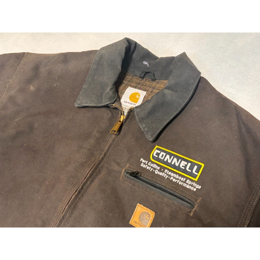 Vintage Carhartt Detroit Blanket Lined Men's Jacket XL TALL Dark Brown 14806